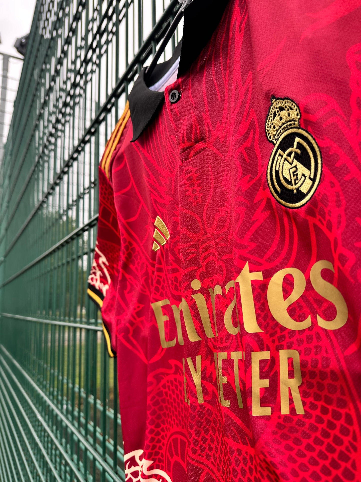 Real Madrid Red & Gold Shirt