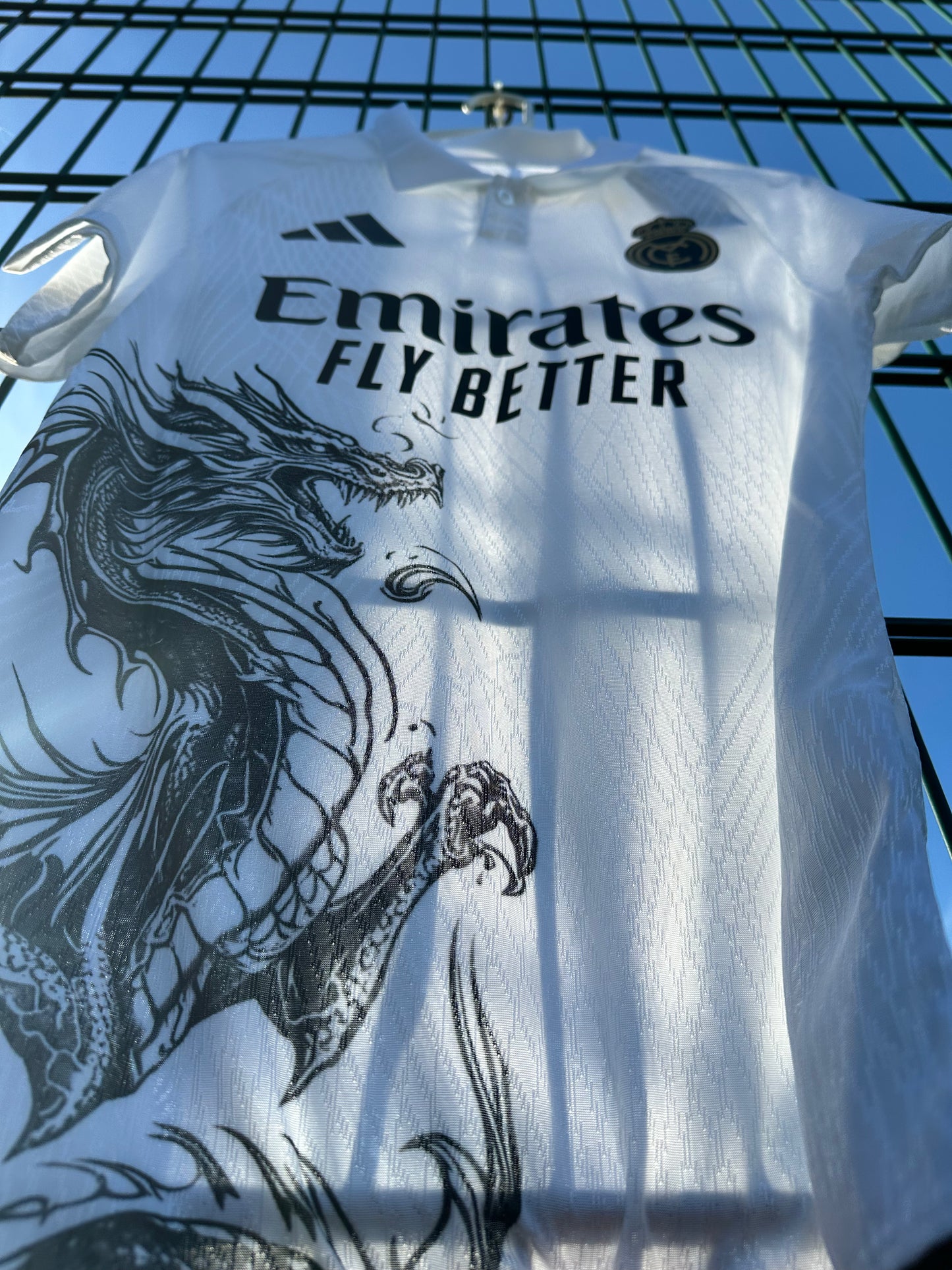 Real Madrid Dragon Sketch White & Black